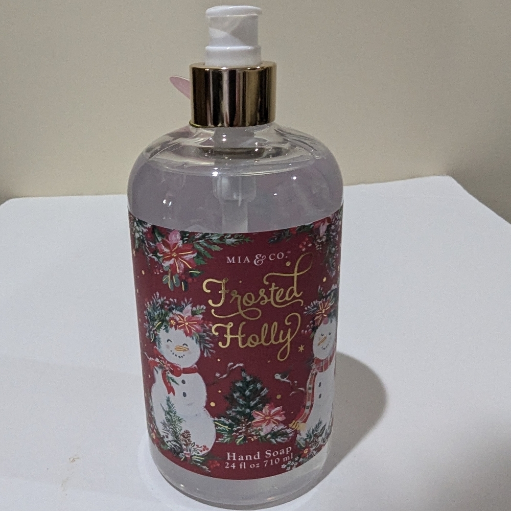 NEW Mia & Co. Frosted Holly, Hand Soap 24 oz